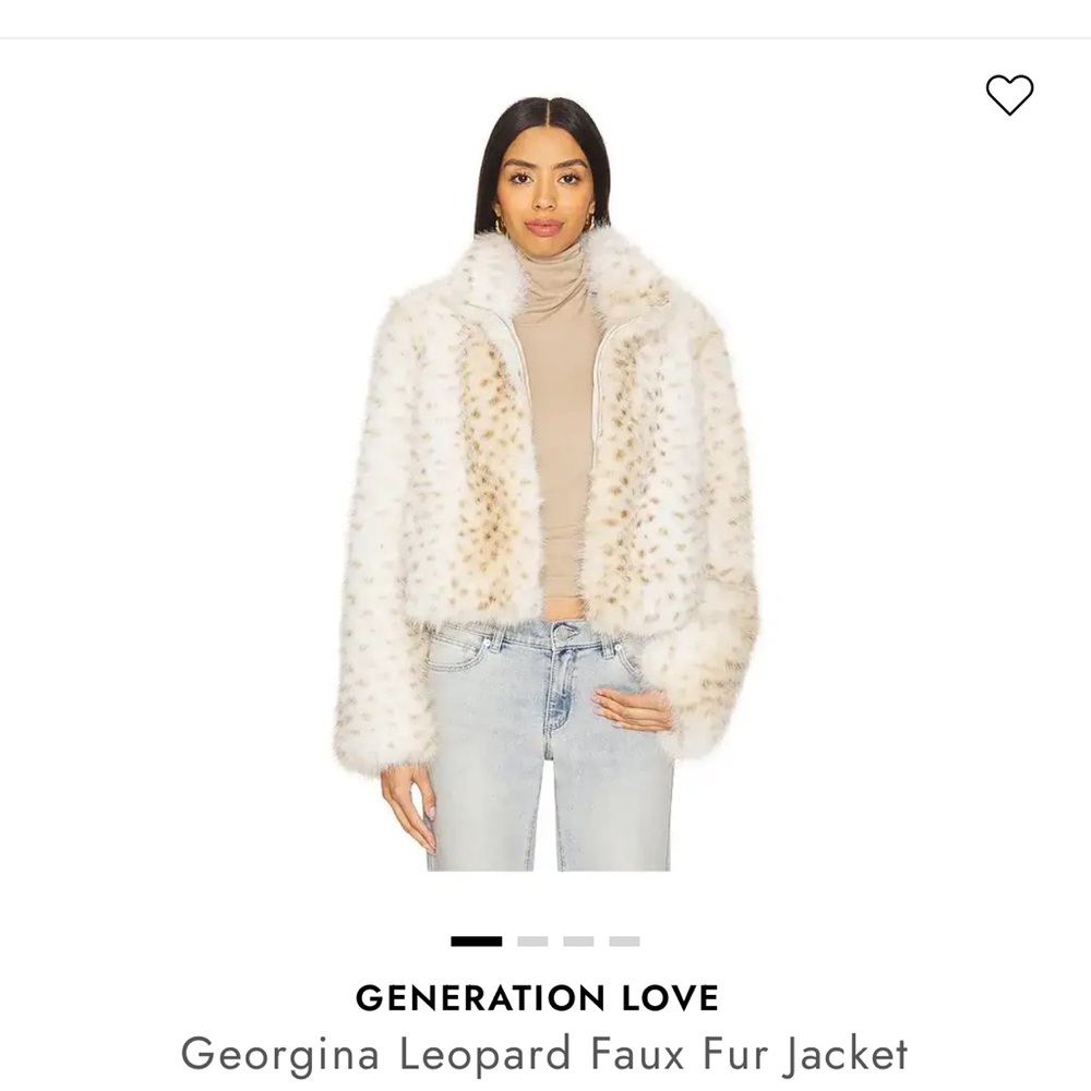 Generation Love Cream Leopard-Spot Faux Fur Jacket